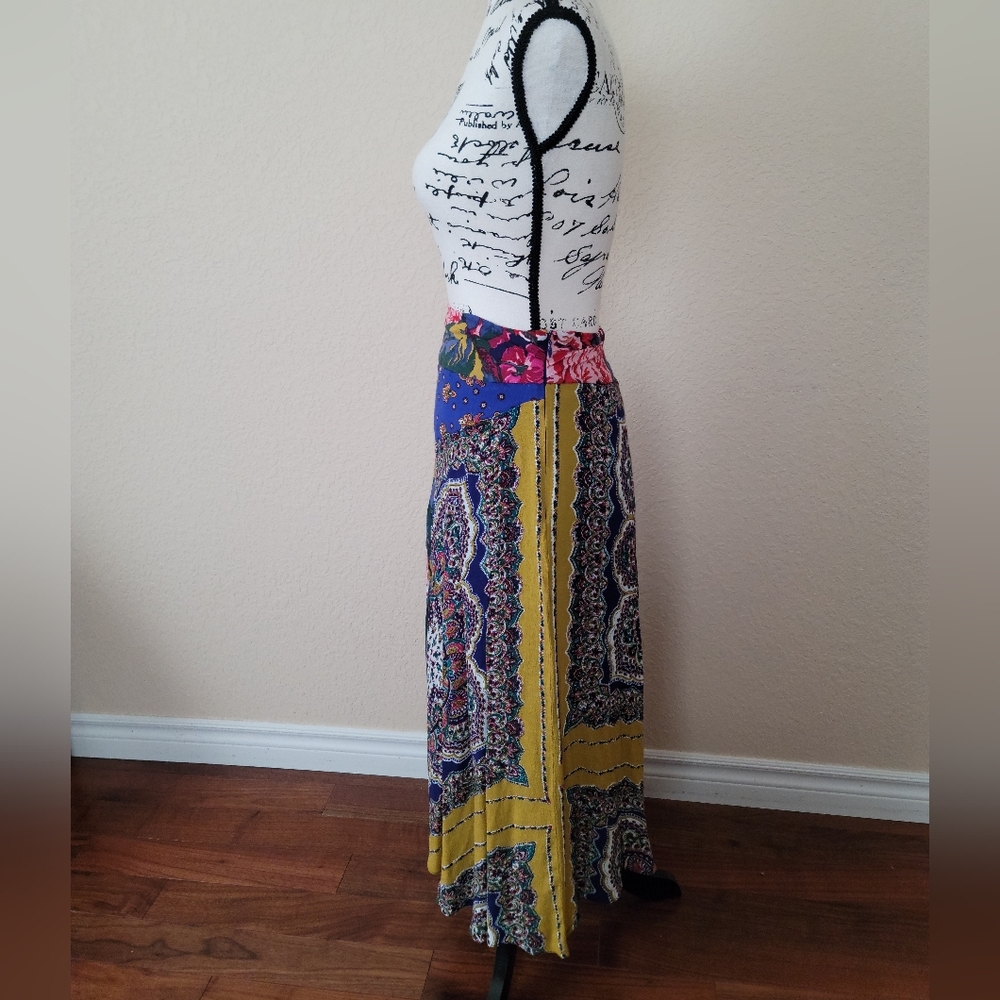 Anthropologie Multicolor Floral and Paisley Skirt - Picture 2 of 9